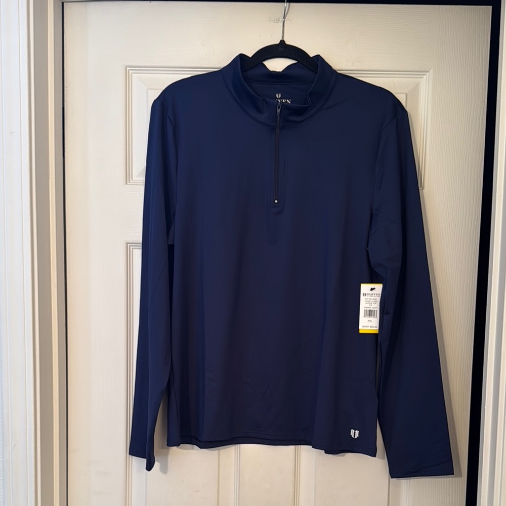 Eleven by Venus Williams Performance quarter zip Legacy Navy Pullover Retail $98